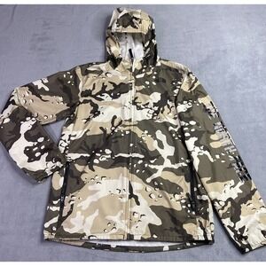 The North Face Jacket Boys XL Camo Windwall Flurry Hooded‎ Windbreaker Spellout